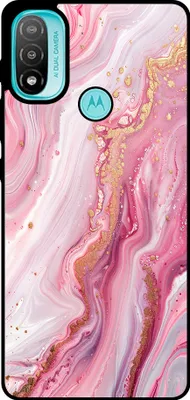Produktbild von Smartphonica Handytasche geeignet für Motorola Moto E20 mit Marmordruck - TPU zurück Abdeckung Fall Marmor-Design - Pink