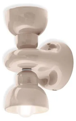 Zdjęcie produktu dla Vintage Deco Berimbau Ceramic Grey Sand 2 światła E14