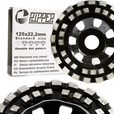 Obrázok produktu pre RIPPER Diamantový brúsny kotúč na betón 125 mm, 22,2 mm DOUBLE DOT M90904