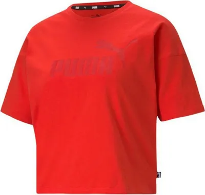 Produktbild von Damen Kurzarm-T-Shirt Puma Essentials Logo Rot - L