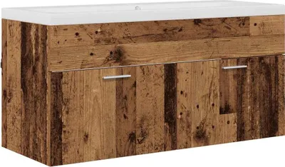 Zdjęcie produktu dla Szafka Łazienkowa z drzwiami Stare drewno 100 x 38,5 x 46 cm