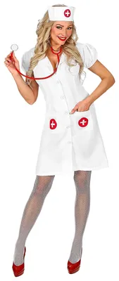 Produktbild von W WIDMANN MILANO Party Fashion - Krankenschwester Kostüm Damen, Ärztin Outfit mit Kleid und Haube für Karneval
