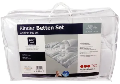 Obrázek produktu pro Dětská ložní souprava 100 x 135 + 40 x 60 cm – přikrývka a polštář s prošíváním ve tvaru medvídků