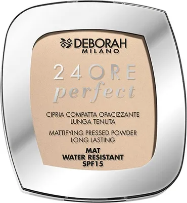 Produktbild von Deborah Milano 24ore Perfect, Light Beige, Beige, Hülle, Gepresstes Puder, Matte, 9 g