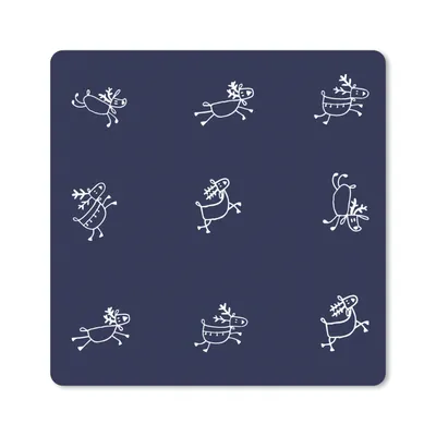 Produktbild von MuchoWow® Mauspad Mousepad Hirsche - Muster - Illustration 30x30 cm - Mousepads - Maus Mat - Pad - Mausunterlage - Gaming