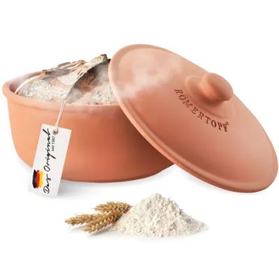 Produktbild von Römertopf Brotbacktopf rund, terracotta MEDI