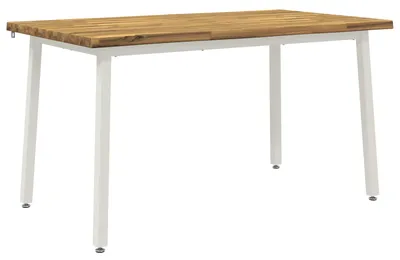 Produktbild von 120 x 90 x 75 cm Massivholz Akazie Weiß Rechtwinklig