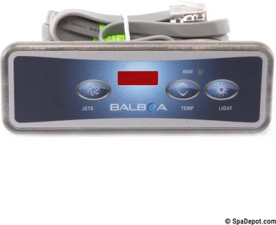 Produktbild von Balboa Touch Panel VL403, 160x57 mm, 3-stelliges LED-Display, 4 Tasten, Telefonstecker-Anschluss