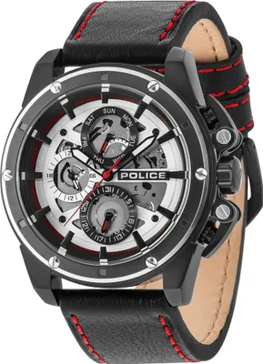 Produktbild von Police Herren Uhr Armbanduhr Leder Analog Splinter PL14688JSBS.04
