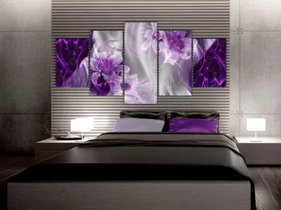 Produktbild von Akustikbild Blumen Lilien 200x100 cm Bilder Akustikschaum Hochleistungsschallabsorber Schallschutz Leinwand 5 tlg Wandbild Raumakustik Schalldämmung a-C-0047-b-p