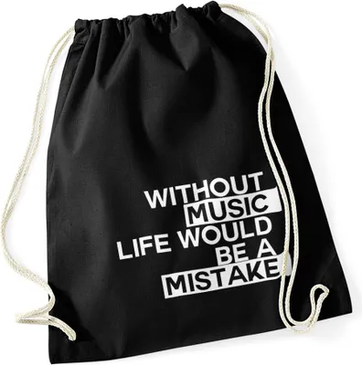 Produktbild von Turnbeutel - without music live would be a mistake - Techno Party Beutel Tasche
