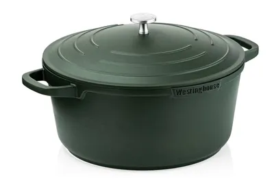 Produktbild von Westinghouse 28 cm Kochtopf für alle Herdarten, Backofenfest, Silikongriff, grün