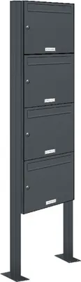 Immagine prodotto di sistema di cassette per le lettere a 4 colonne a libera installazione RAL 7016 - antracite