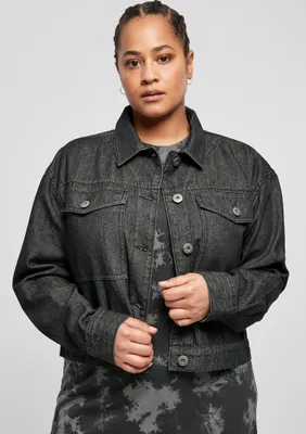 Produktbild von Urban Classics Ladies - Short Oversized Denim Jacke - 5XL