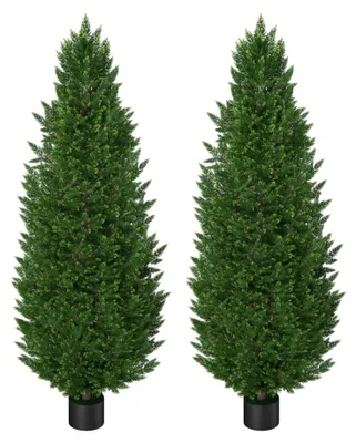 Obrázok produktu pre Sada dvoch umelých rastlín, výška 90 cm, vrátane kvetináča