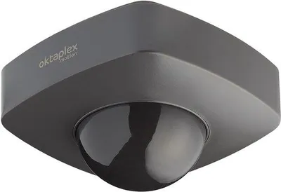 Productafbeelding van 2-delige set aanwezigheidsmelder, 360° bewegingsmelder voor buiten, IP65 PIR-bewegingssensor, antraciet, 230 V