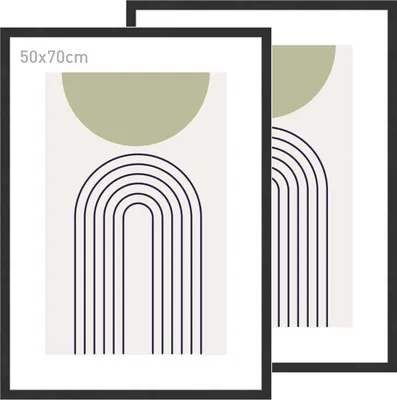 Produktbild von accent by nielsen Holz Bilderrahmen Velino, Schwarz, 50 x 70 cm (2er Set)