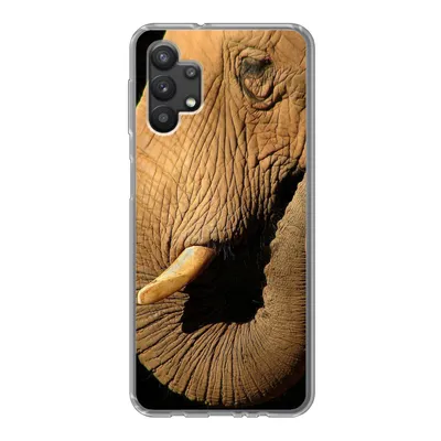 Produktbild von MuchoWow® Handyhülle Schutzhülle Hülle für Samsung Galaxy A32 5G Elefant - Tiere - Nahaufnahme - Schwarz Silikon Softcase Handy Hülle - Softcase