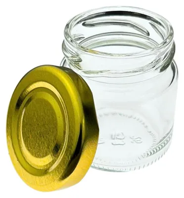 Zdjęcie produktu dla 48x Słoik na miód Twist Off 50g / 53ml z metalową pokrywką Mini okrągły słoik na przetwory