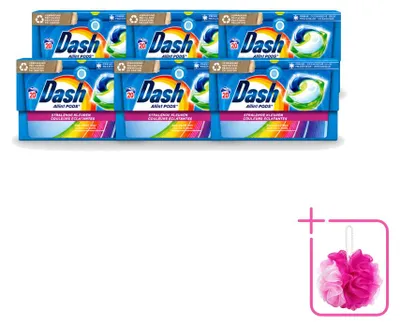 Produktbild von 6 x Dash All-in-1 Pods Color - Waschmittelkapseln für Bunte Wäsche - Sparpackung - 6 Stücke