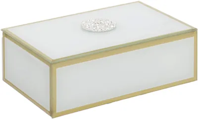 Productafbeelding van Maturi rechthoekige sieradendoos met strass-details, 20 x 13 x 6,5 cm