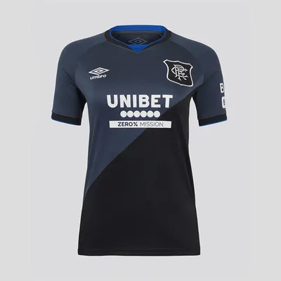 Image de Umbro - Troisième maillot « 25/26 » pour femmes, manches courtes UO2682 (42 DE) (ambiance bleu indigo/caviar)