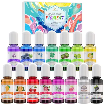 Epoxidharzfarbe, 15 Farben, je 10 ml, flüssig, konzentriert