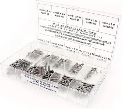 Immagine prodotto di Mini assortimento di piccole viti a testa esagonale in acciaio inossidabile A2, M2-M3