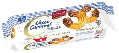 Produktbild von Classic Choco Caramel Vollmilch Gebäck von Coppenrath, 250g (MHD: 11.06.2024)