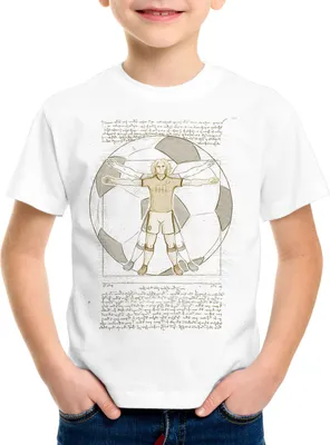 Produktbild von style3 Vitruvianischer Fußballer Kinder T-Shirt Fußball WM 2026 Europameisterschaft Spieler Mannschaft