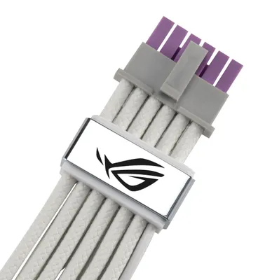 Zdjęcie produktu dla ASUS ROG Equalizer White Edition, PCI-E (16-pin), PCI-E x16 (Gen 4.0), 0,75 m, Męska, Męska, Prosty