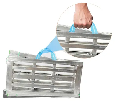 Productafbeelding van Opklapbare werkplatform, 120 cm x 30 cm, hoogte verstelbaar van 60 tot 90 cm, draagvermogen 200 kg, gemaakt van verzinkte aluminiumlegering, buiswanddikte 1,0 mm