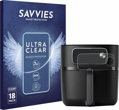 Produktbild von 18x Für Philips Airfryer HD9876/90 Schutzfolie Savvies Displayschutz Display Schutz Folie Klar Transparent