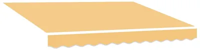 Image de vidaXL Tissu de remplacement pour stores, couleur sable, 381 x 345 cm, polyester
