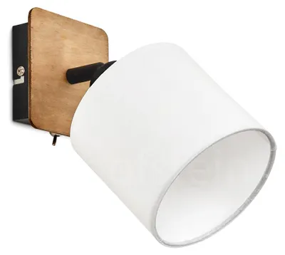 Produktbild von Costa »Costa« verstellbare Wandlampe, Holz/Metall/Stoff, Dunkelbraun/Schwarz
