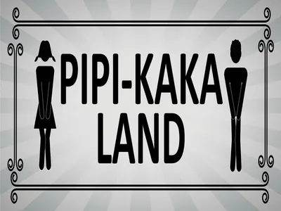 Produktbild von vianmo Blechschild 30x40 cm Pipi-Kaka Land Toilette