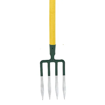Produktbild von PROREGAL Geschmiedete Dunggabel Mistgabel Mistforke Heugabel Streugabel GD-029o, 4 Zinken, mit Griff