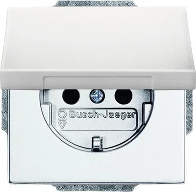 Produktbild von Busch-Jaeger 2018-0-1487, CEE 7/3, 2P+E, Silber, 250 V, 16 A, 63 mm