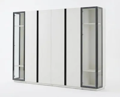 Productafbeelding van Kledingkast, modern, wit, elegant, kast met draaideuren, design