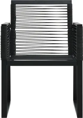 Produktbild von "2026 Aktion"Outdoor-Stuhl/Picknickstuhl - Gartenstühle 2er Set - Gartensessel - Schwarz PVC Rattan - 53x57x77 cm DEMöbel 3306565