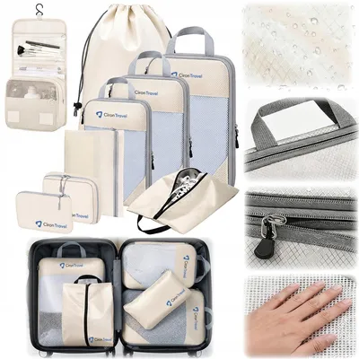 Zdjęcie produktu dla CIRON TRAVEL Organizery podróżne kompresyjne do walizki plecaka 9 elementów