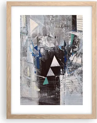 Produktbild von Gerahmtes Poster - Rahmen in heller Eiche - Abstraktion modern - 30x40 cm - Wand Bild - Wanddeko - Wandbilder - Wandposter - Bilderrahmen - Bilder - Kunstdruck - Wandbild - P2NPA30x40-4006
