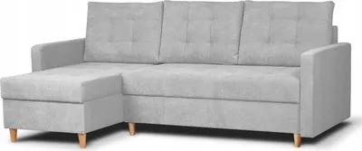Produktbild von Ecksofa - Schlafsofa - Sofa mit Schlaffunktion und Stauraum - Grau - 224 x 98 x 146 cm - Couchgarnitur - Platzsparendes - VIVO