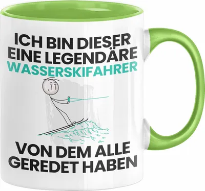 Produktbild von Wasserskifahrer Geschenk Tasse Lustige Geschenkidee Geburtstag für Wasserskifahrer Ich Bin Dieser Legendäre Wasserskifahrer Von Dem Alle Geredet Haben Kaffee-Becher (Grün)
