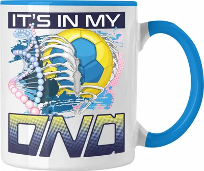 Produktbild von Trendation - Handball Tasse Geschenk für Handball-Spieler Trainer Geschenkidee Spruch (Blau)