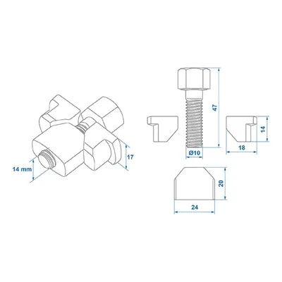 Produktbild von Einstellset für Bremsbacken passend für Knott 200*40mm