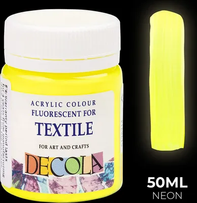 Produktbild von Decola Fluoreszierende Textilfarbe, 50 ml, Zitrone