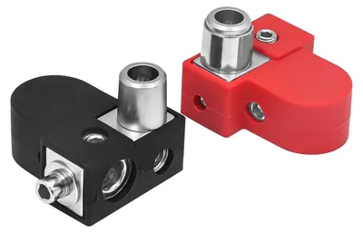 Messing-Batterieklemmen 0/2/4 & 4/8 AWG, Adapterkragen