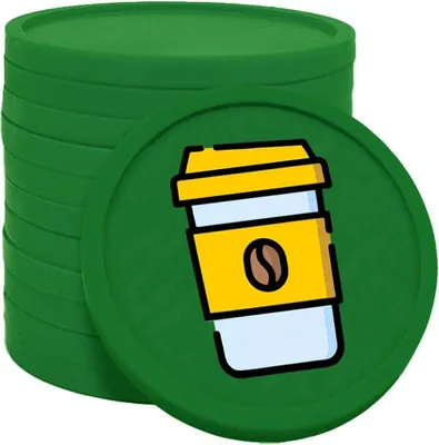 Obrázok produktu pre Spotrebné žetóny CombiCraft Coffee-To-Go tmavozelené - Ø29mm - 100 kusov
