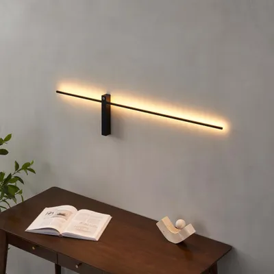 Produktbild von KOSILUM - Wandleuchte, Aluminium - Schwarz - Stolia